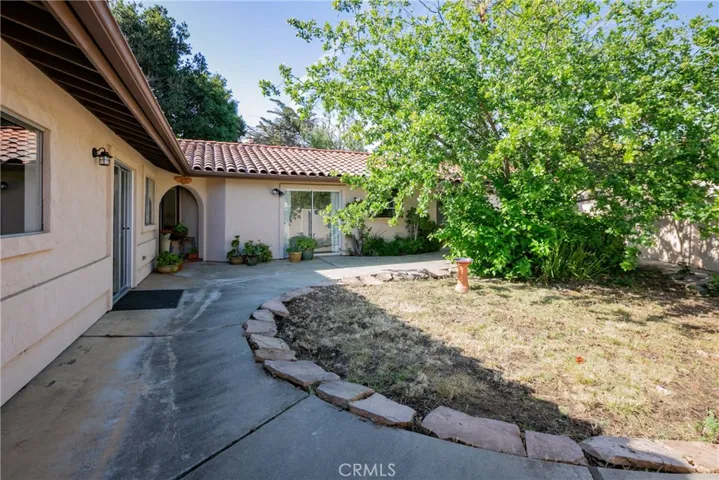 Once a pool, this courtyard now offers shelter from the wind and a private outdoor space.