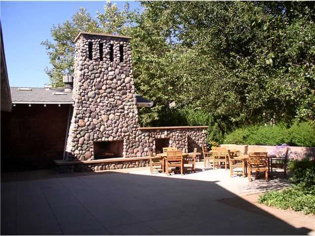 La Costa Oaks community fireplace area.