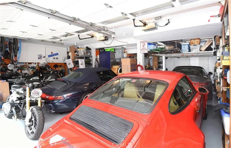 Extra deep garage can hold up to 5 vehicles
