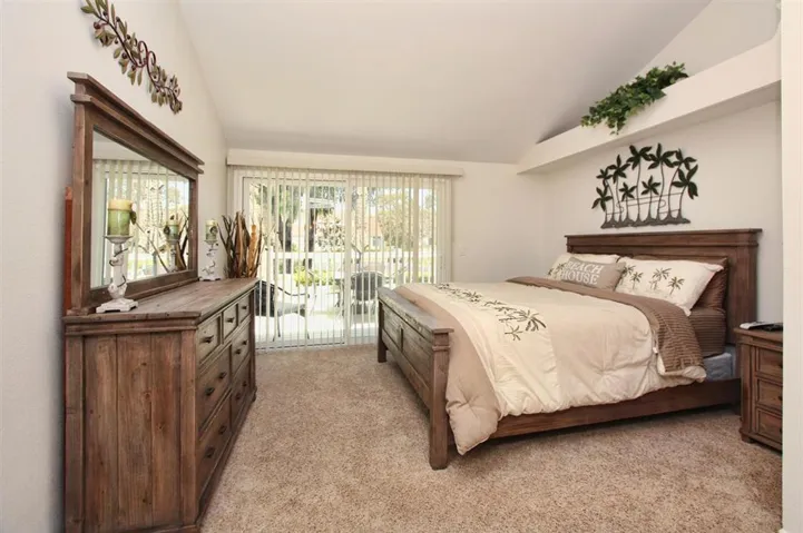 View to the sliding doors and view deck.