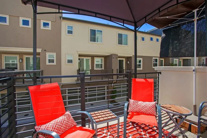 Cozy patio off the great room.