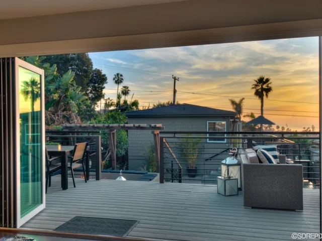 Cantina Door system leading to view deck