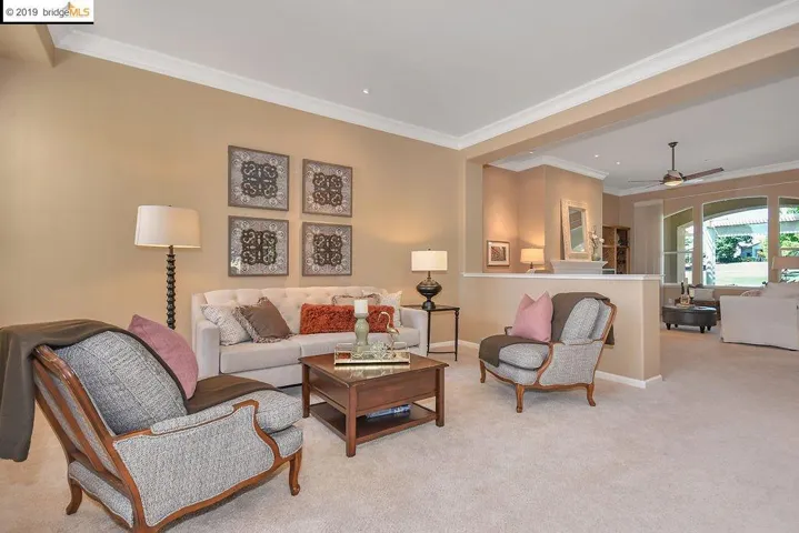 Formal Living Room with Crown Molding