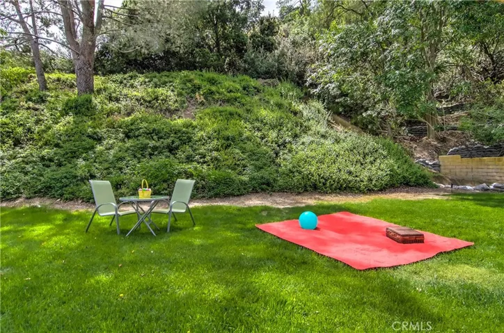 This is like your very own backyard. This 'common area' is out your back patio, but so  private, most neighbors do not know it exsits,....Heaven! Just you and one neighbor face this gorgeous green space!