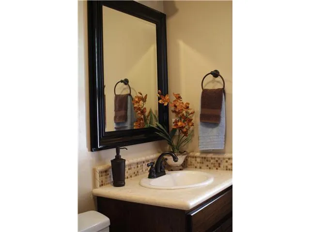 Yet another luxurious bathroom's stonework and vanity sink