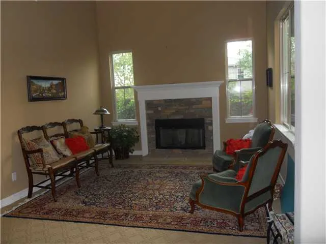 Formal two story Living Room with gas fireplace