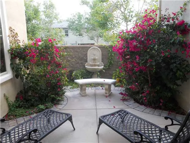 Serene courtyard patio off Living Room