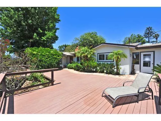 Huge patio has lots of room for parties, suntanning, or BBQ