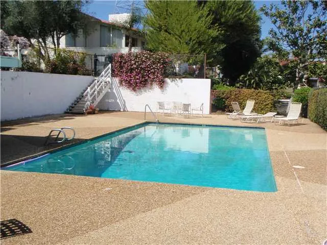 One of two community pools.