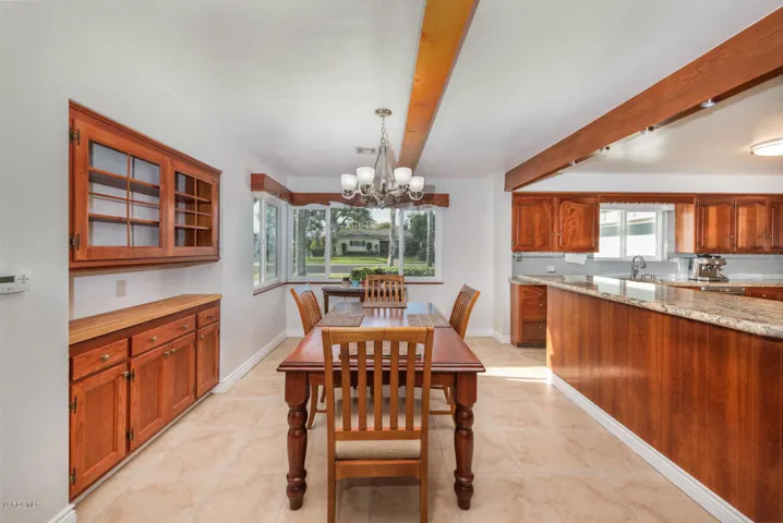 Breakfast bar and dining area.