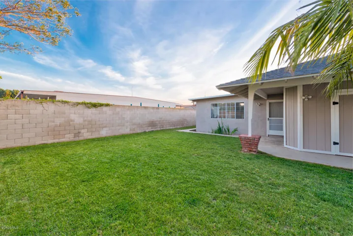 Large private backyard