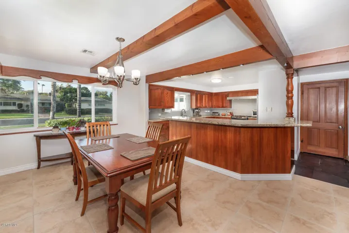 Breakfast bar and dining area.