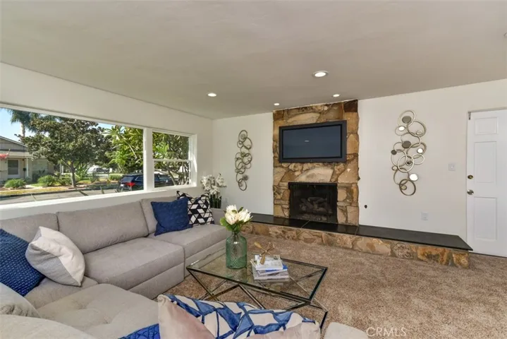 Very large family room is a great space for entertaining or relaxing.  Laundry closet is to the right out of view of the camera.