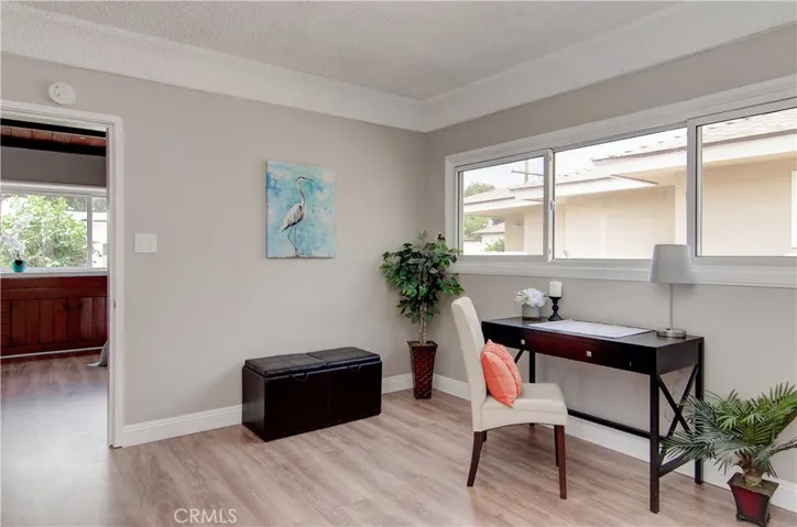 Bedroom #3 has cove ceiling detail and could be a great home office.