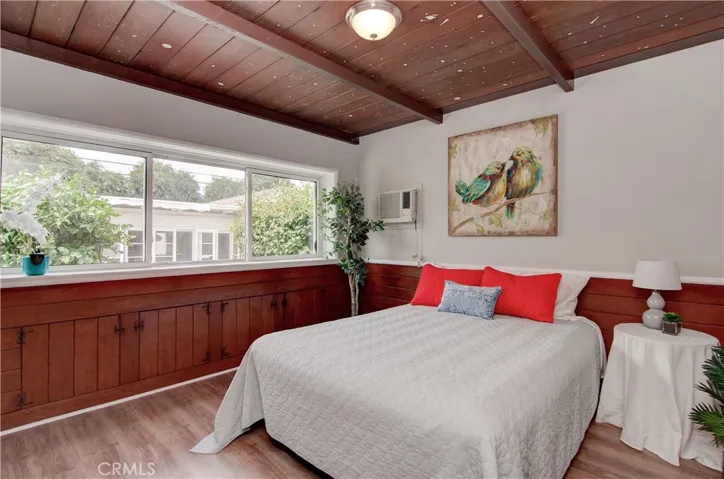 Master bedroom is large enough for king size bed...lots of extra storage too.