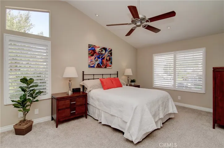 Master suite has huge bedroom that can accommodate many furniture needs.