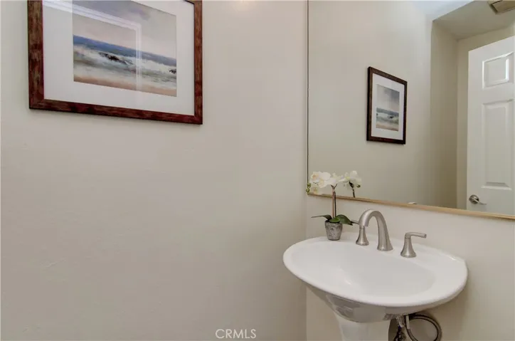Convenient main level powder room.