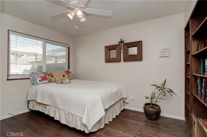 Convenient downstairs bedroom is adjacent to full bath.