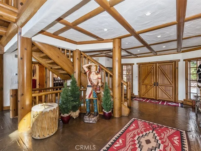 Impressive entryway with hardwood floors