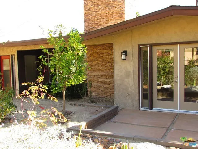 View from courtyard to guest bedroom