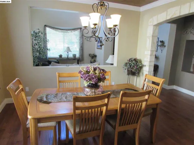 Has custom paint showing this home's Tuscan flair.