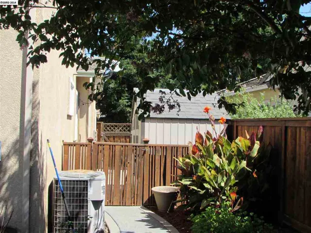 Shows distance between neighboring homes. Finished yard shows room for shed (shed does not stay).