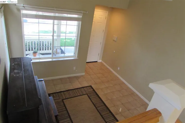 Looking down to the living room.