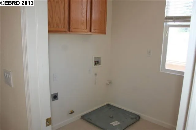 Located upstairs.