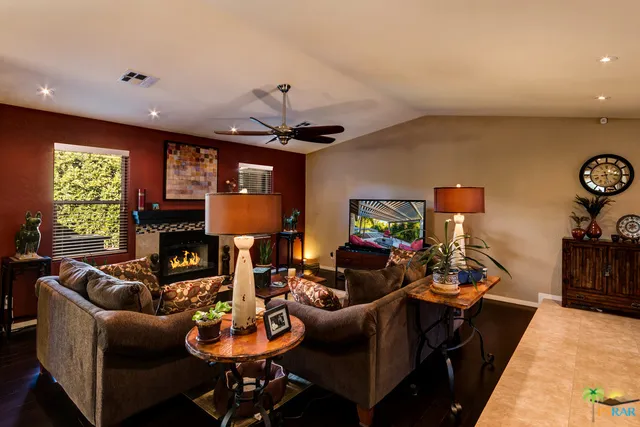 Living Room open to Dining and Kitchen