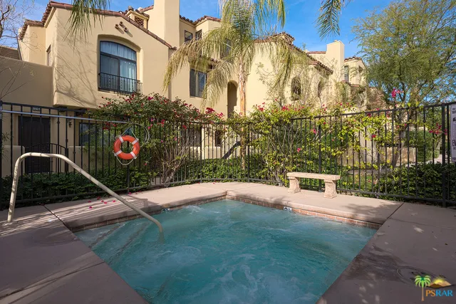 One of three community spas.