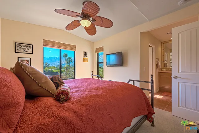 High ceilings, views, custom fan, and at