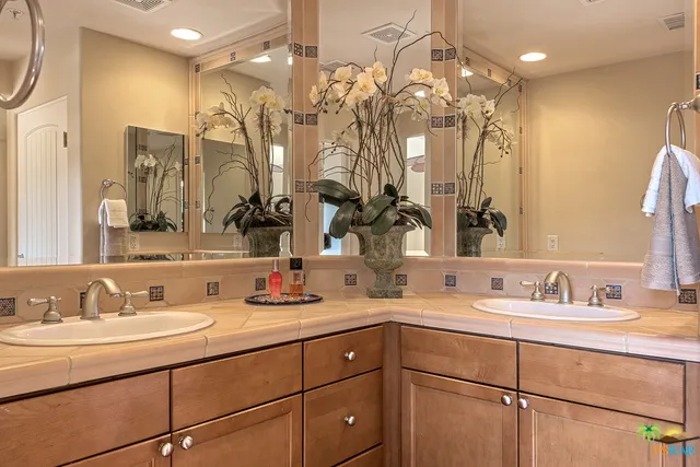 The master bath, like the two others in