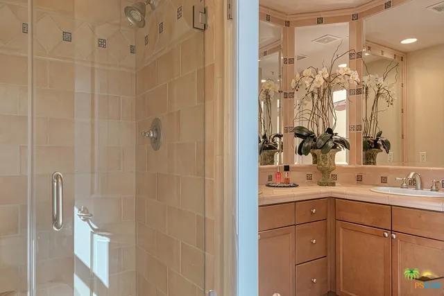 Walk in shower in master bathroom