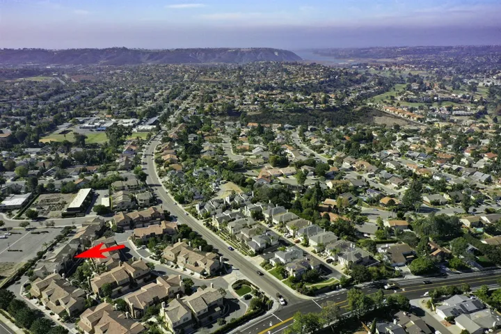 Property in foreground with ocean beyond. La Costa is situated at a higher elevation with facilitates views from many areas and makes for convenient shopping and transportation access