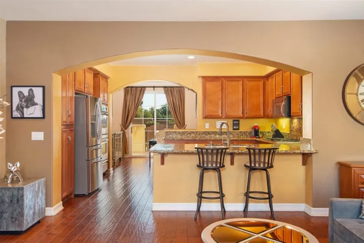 Looking at kitchen from living room
