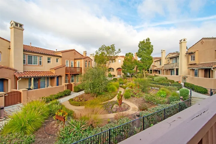 View of the courtyard from master bedroom balcony