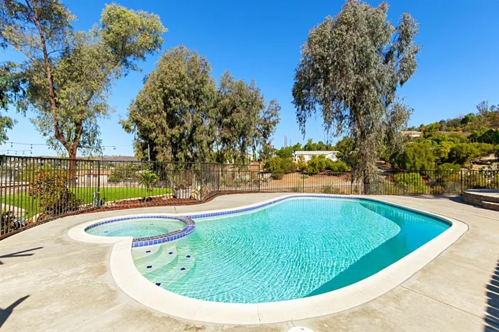 Very private Pool/spa facing open space.