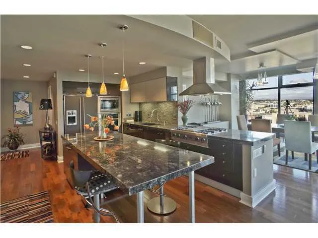 Remodeled kitchen is open, bright & perfectly modern