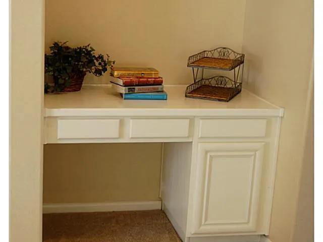 Built-in desk Upstairs in Hallway next to Loft. .
