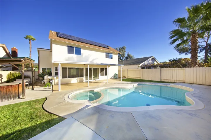 Great backyard for entertaining or taking a dip in the pool on those sunny San Diego days.