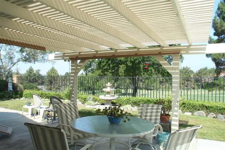 One of the largest lots on the street overlooking the golf course, extra deep backyard and extra wide sideyard.  Patio cover is 16x14.