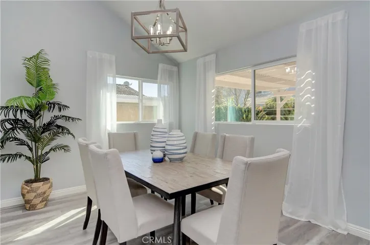 Flexible dining room can accommodate family meals or large holiday gatherings.