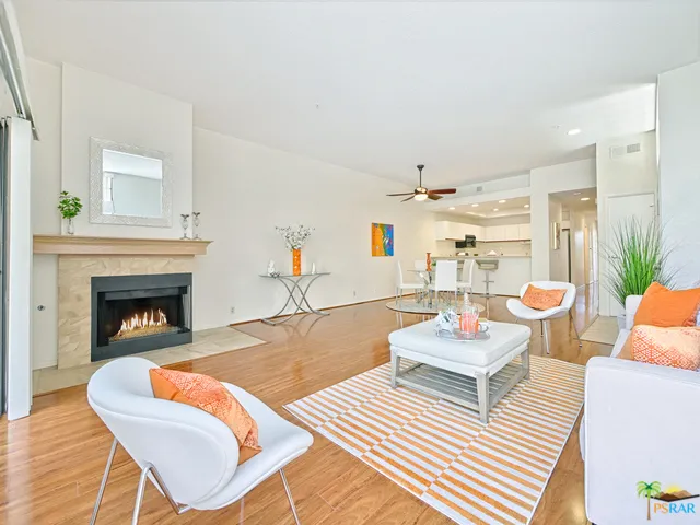 Super charming corner fireplace puts out