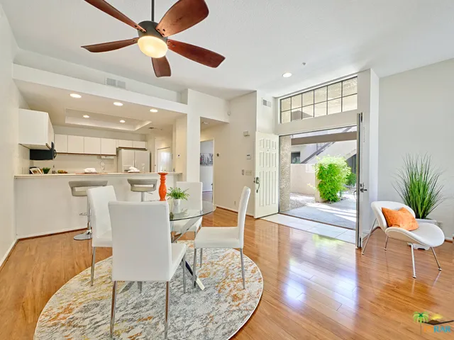 Dining area with counter that opens to t