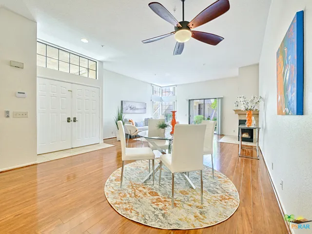 The ceiling fan is newer and has a dimma
