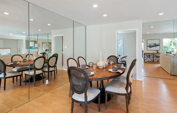 Enough room for large family table opening to family room, kitchen and dining room.