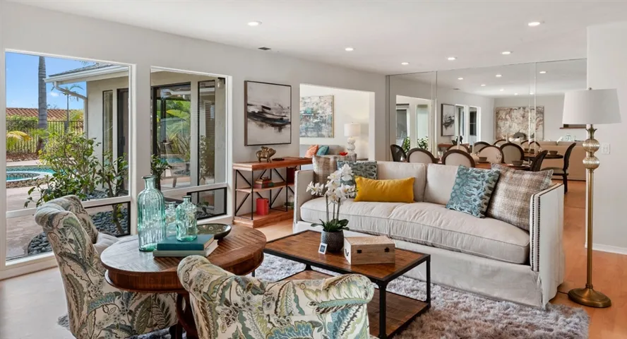 Spacious area which opens to dining room.