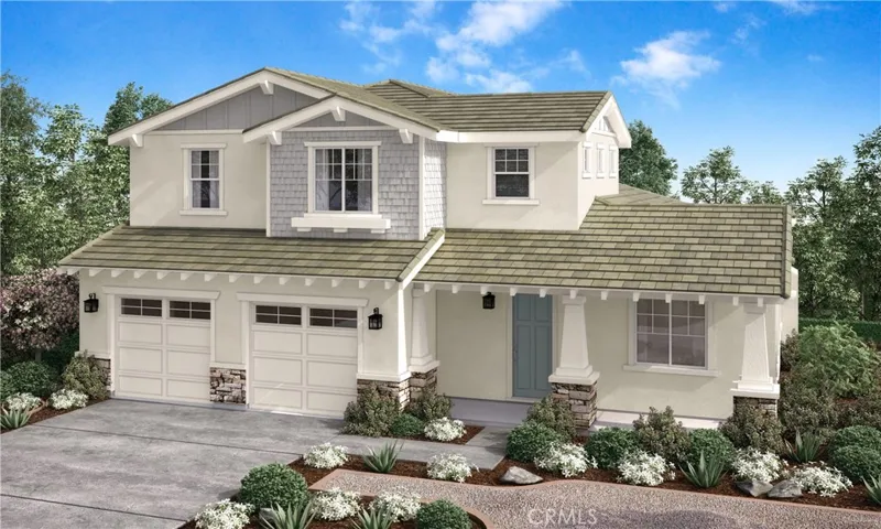 Rendering of the Craftsman style exterior - paint color scheme will not be the same as shown. See sales associates for more information.