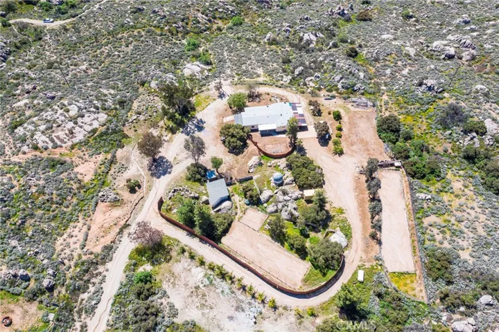 Overhead view of home & grounds