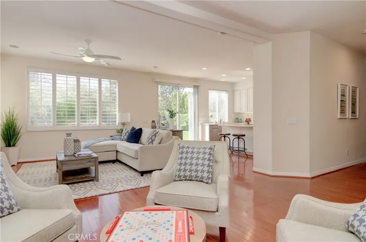 No doubt...this family area is a GREAT room...including fireplace, slider to rear yard and lots of space and light.